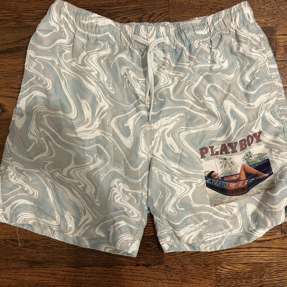 Playboy Blue and White Patterned Apparel - Picture 1 of 4